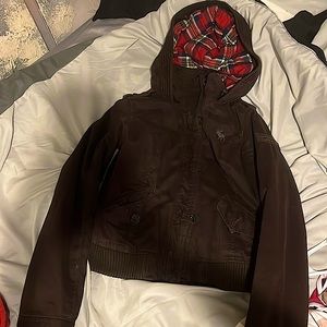 Dark brown Abercrombie&Fitch coat.